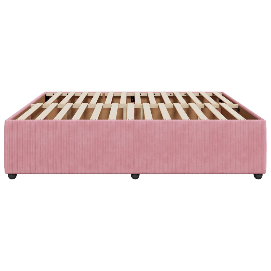 Bedframe fluweel roze 180x200 cm Bedden & bedframes | Creëer jouw Trendy Thuis | Gratis bezorgd & Retour | Trendy.nl