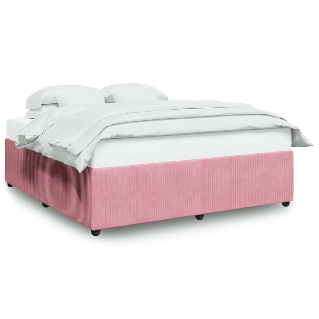 Bedframe fluweel roze 180x200 cm Bedden & bedframes | Creëer jouw Trendy Thuis | Gratis bezorgd & Retour | Trendy.nl