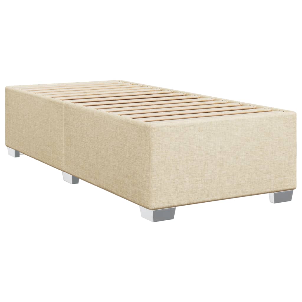 Boxspring met matras stof crèmekleurig 80x200 cm Bedden & bedframes | Creëer jouw Trendy Thuis | Gratis bezorgd & Retour | Trendy.nl