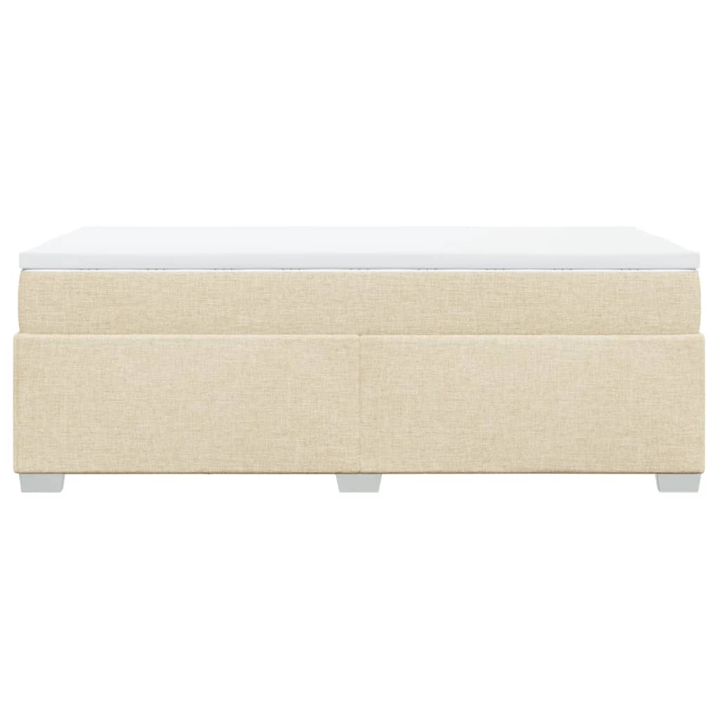 Boxspring met matras stof crèmekleurig 80x200 cm Bedden & bedframes | Creëer jouw Trendy Thuis | Gratis bezorgd & Retour | Trendy.nl