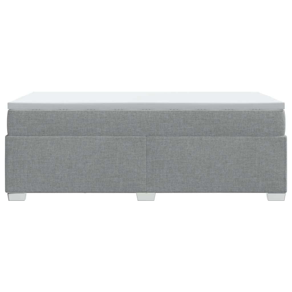 Boxspring met matras stof lichtgrijs 90x190 cm Bedden & bedframes | Creëer jouw Trendy Thuis | Gratis bezorgd & Retour | Trendy.nl