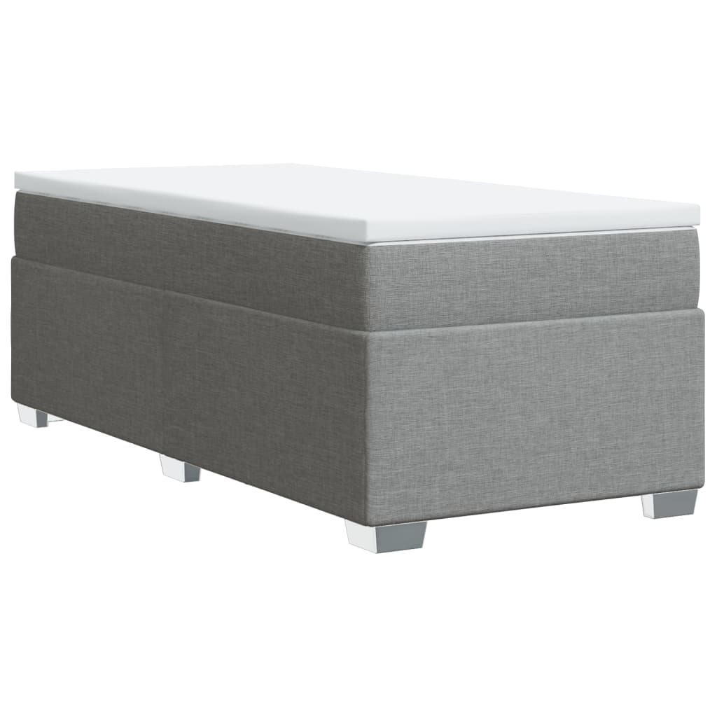 Boxspring met matras stof lichtgrijs 90x190 cm Bedden & bedframes | Creëer jouw Trendy Thuis | Gratis bezorgd & Retour | Trendy.nl