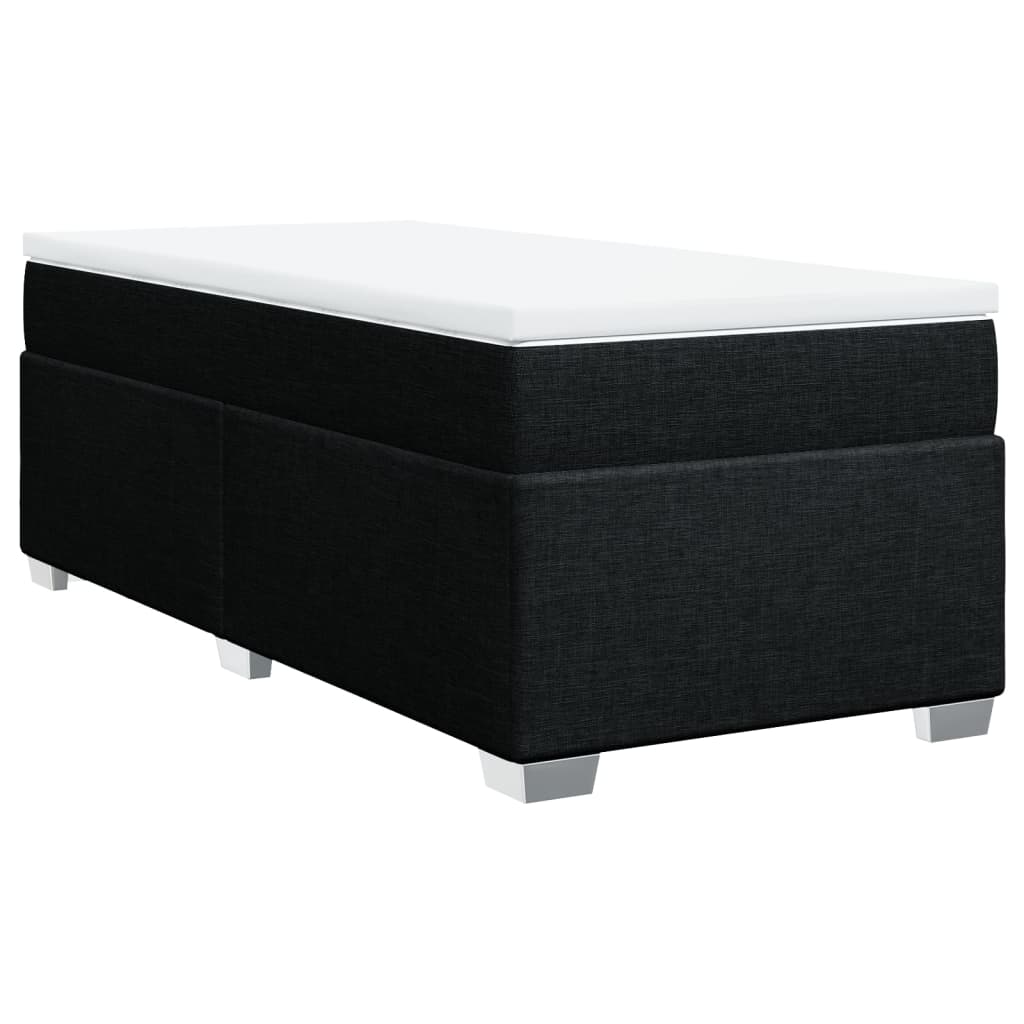 Boxspring met matras stof zwart 90x190 cm Bedden & bedframes | Creëer jouw Trendy Thuis | Gratis bezorgd & Retour | Trendy.nl