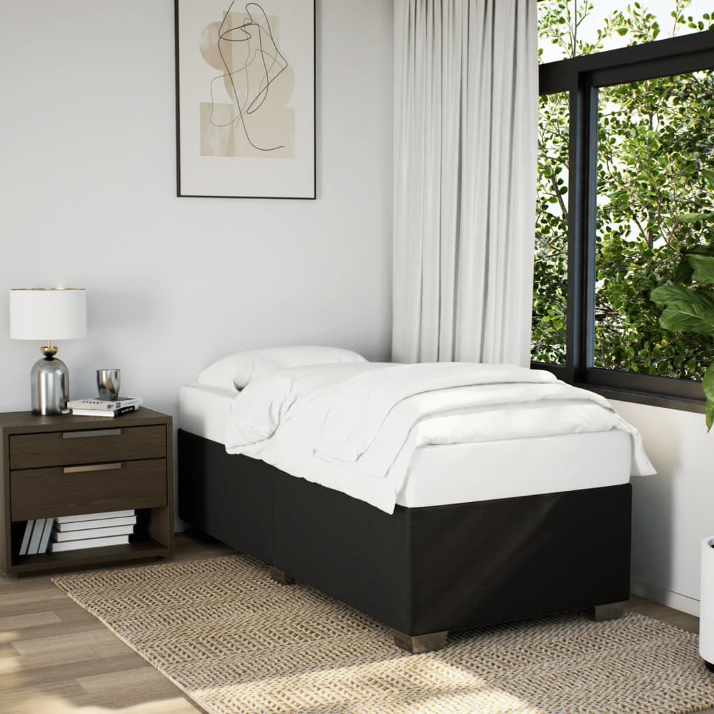 Boxspring met matras stof zwart 90x190 cm Bedden & bedframes | Creëer jouw Trendy Thuis | Gratis bezorgd & Retour | Trendy.nl