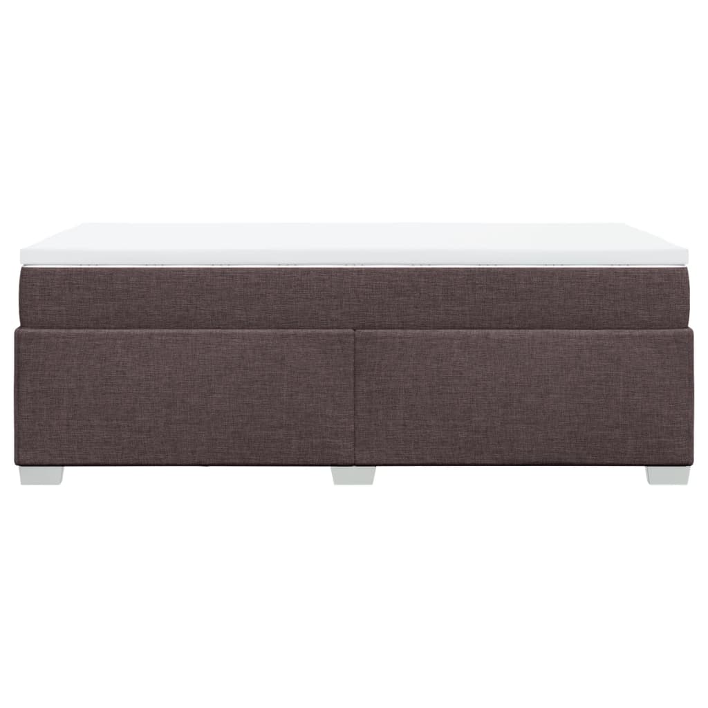 Boxspring met matras stof donkerbruin 90x190 cm Bedden & bedframes | Creëer jouw Trendy Thuis | Gratis bezorgd & Retour | Trendy.nl