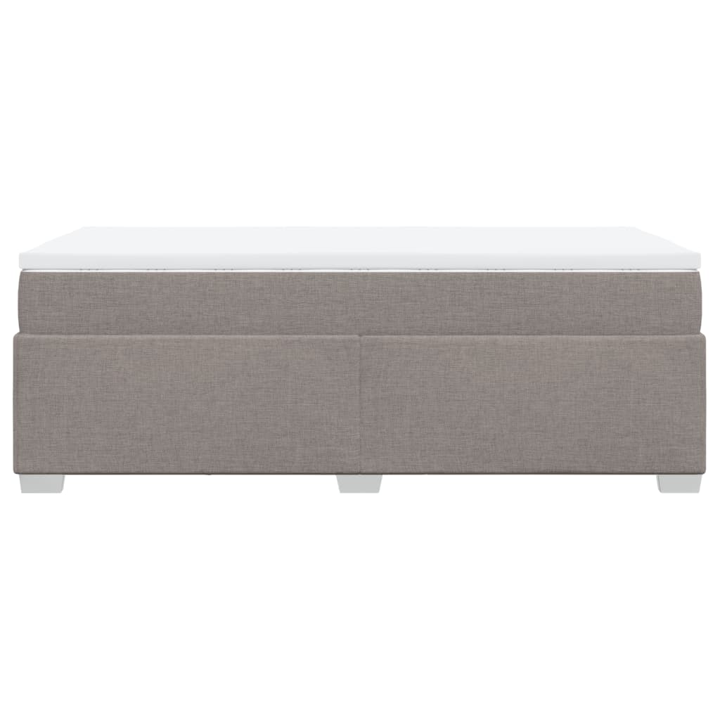 Boxspring met matras stof taupe 90x190 cm