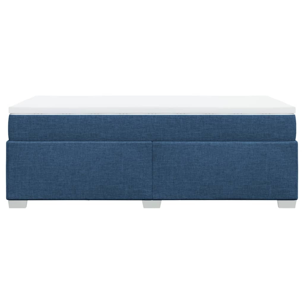 Boxspring met matras stof blauw 90x190 cm