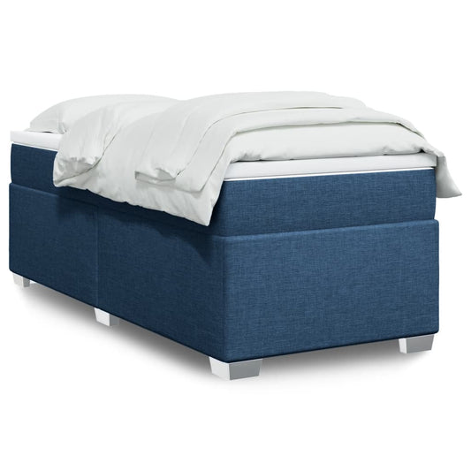 Boxspring met matras stof blauw 90x190 cm Bedden & bedframes | Creëer jouw Trendy Thuis | Gratis bezorgd & Retour | Trendy.nl