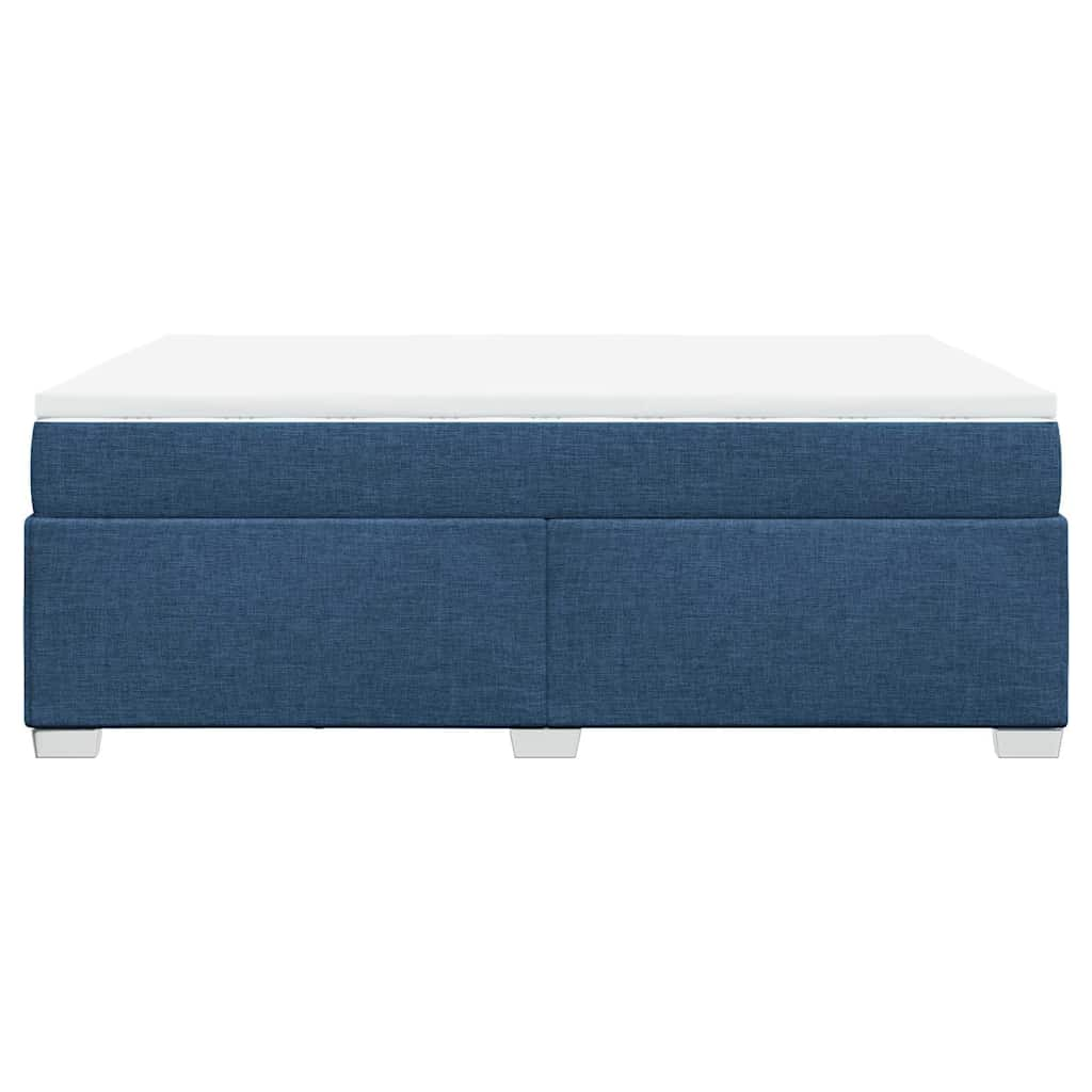 Boxspring met matras stof blauw 140x190 cm