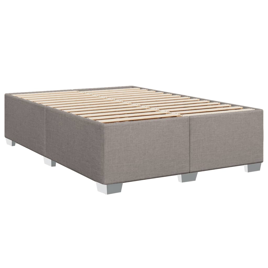 Boxspring met matras stof taupe 140x200 cm