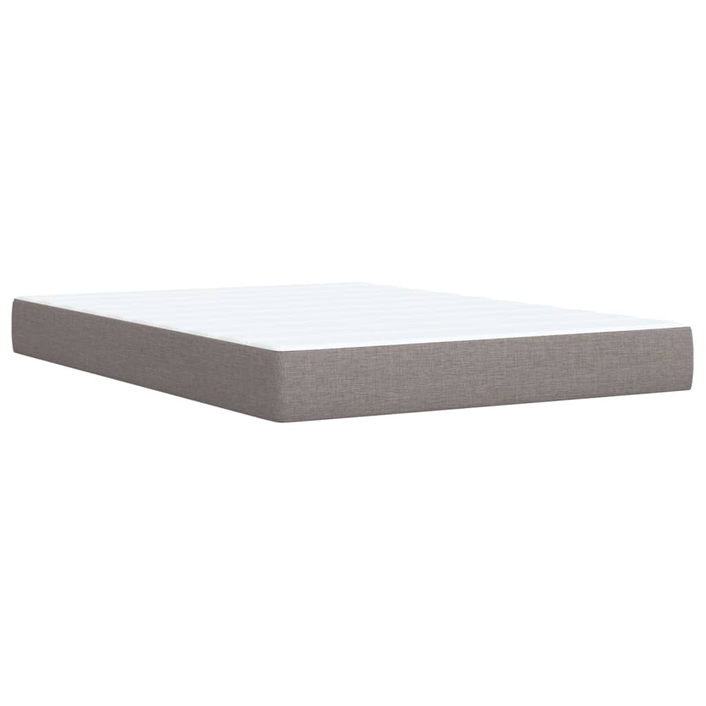 Boxspring met matras stof taupe 140x200 cm