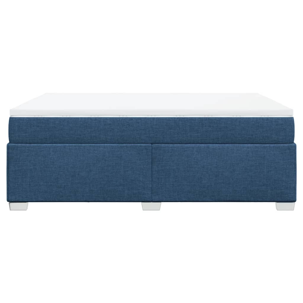 Boxspring met matras stof blauw 140x200 cm