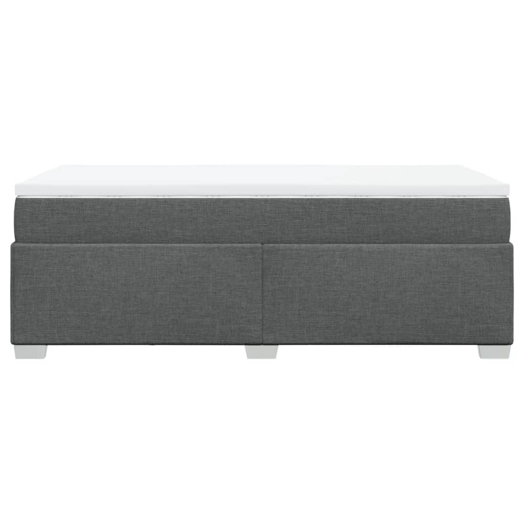 Boxspring met matras stof donkergrijs 90x190 cm Bedden & bedframes | Creëer jouw Trendy Thuis | Gratis bezorgd & Retour | Trendy.nl