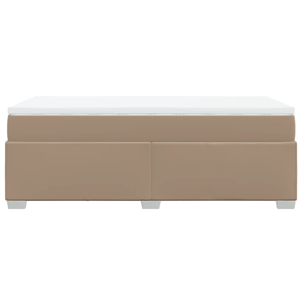 Boxspring met matras kunstleer cappuccinokleurig 80x200 cm Bedden & bedframes | Creëer jouw Trendy Thuis | Gratis bezorgd & Retour | Trendy.nl