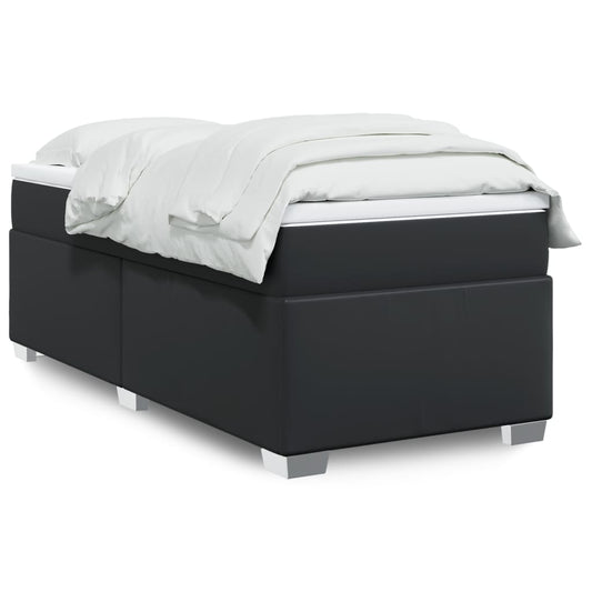 Boxspring met matras kunstleer zwart 90x190 cm Bedden & bedframes | Creëer jouw Trendy Thuis | Gratis bezorgd & Retour | Trendy.nl