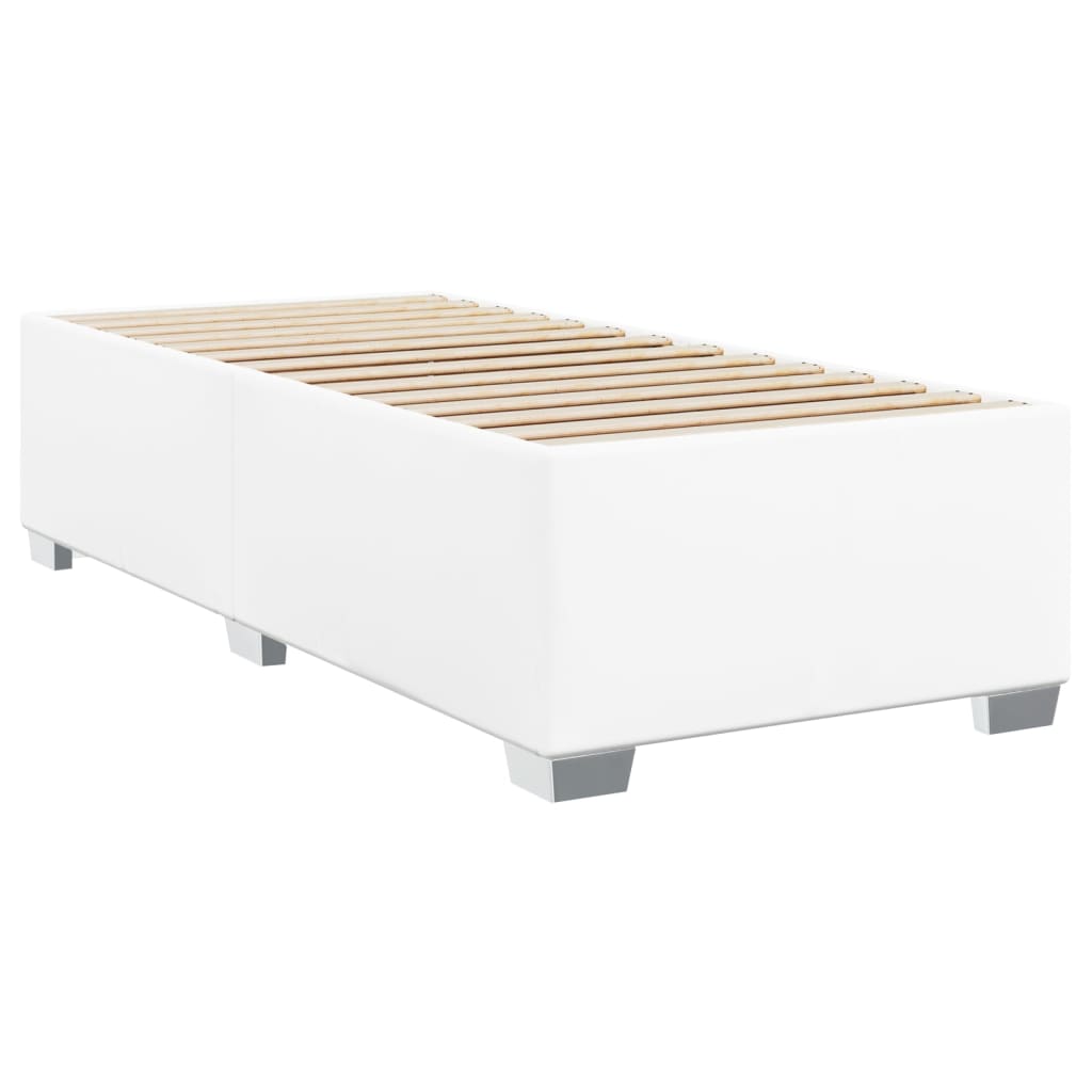 Boxspring met matras kunstleer wit 100x200 cm Bedden & bedframes | Creëer jouw Trendy Thuis | Gratis bezorgd & Retour | Trendy.nl