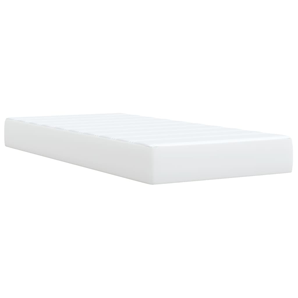 Boxspring met matras kunstleer wit 100x200 cm Bedden & bedframes | Creëer jouw Trendy Thuis | Gratis bezorgd & Retour | Trendy.nl