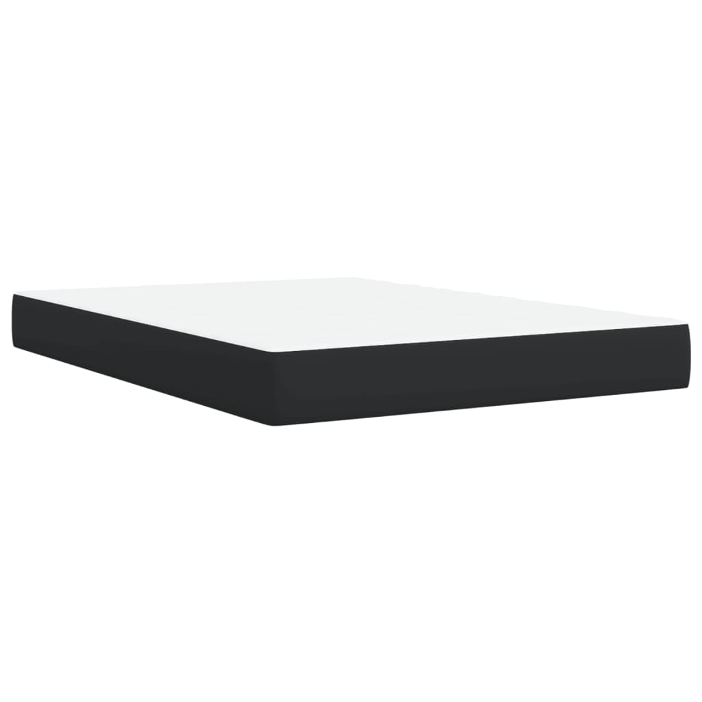 Boxspring met matras kunstleer zwart 140x190 cm Bedden & bedframes | Creëer jouw Trendy Thuis | Gratis bezorgd & Retour | Trendy.nl