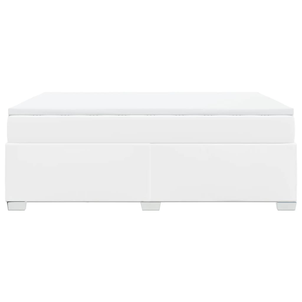 Boxspring met matras kunstleer wit 140x200 cm Bedden & bedframes | Creëer jouw Trendy Thuis | Gratis bezorgd & Retour | Trendy.nl