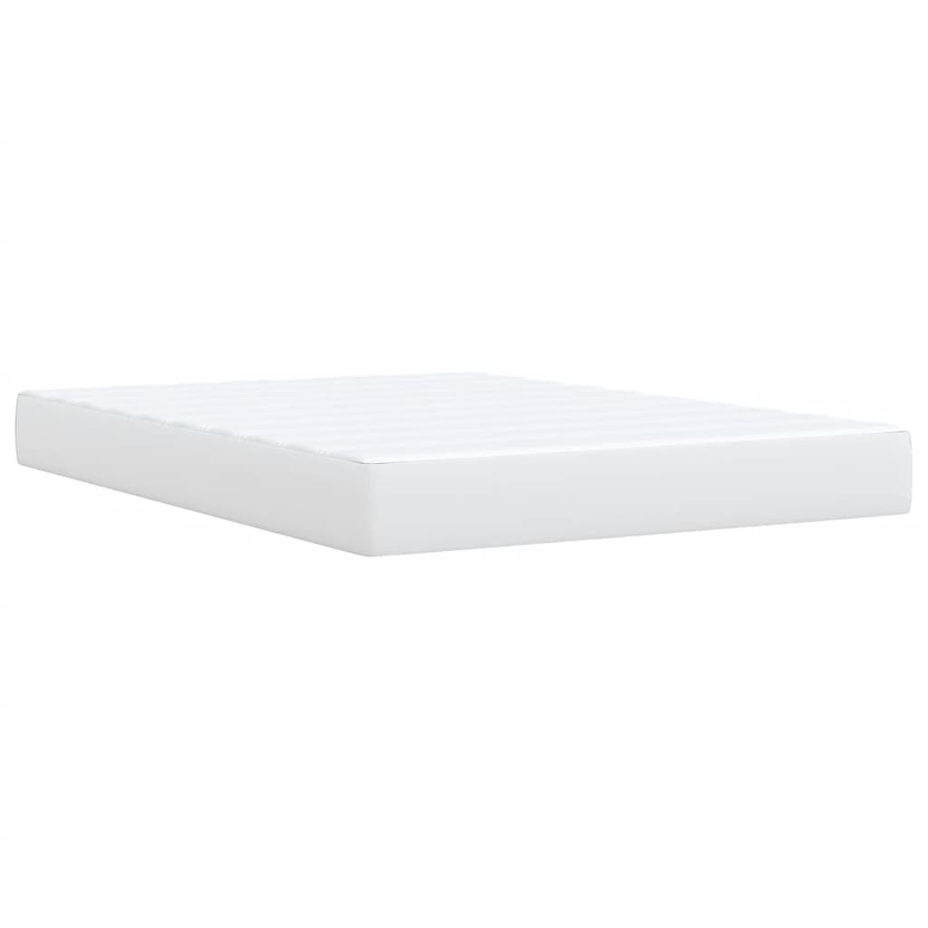 Boxspring met matras kunstleer wit 160x200 cm Bedden & bedframes | Creëer jouw Trendy Thuis | Gratis bezorgd & Retour | Trendy.nl