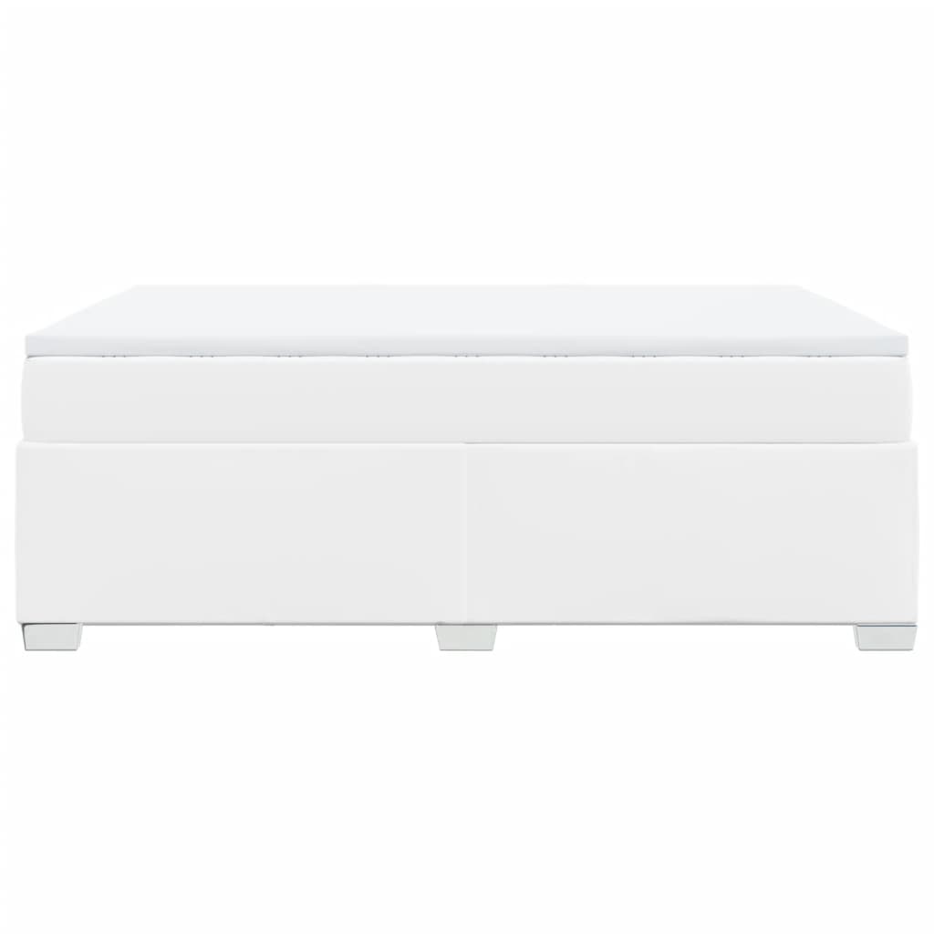 Boxspring met matras kunstleer wit 160x200 cm Bedden & bedframes | Creëer jouw Trendy Thuis | Gratis bezorgd & Retour | Trendy.nl