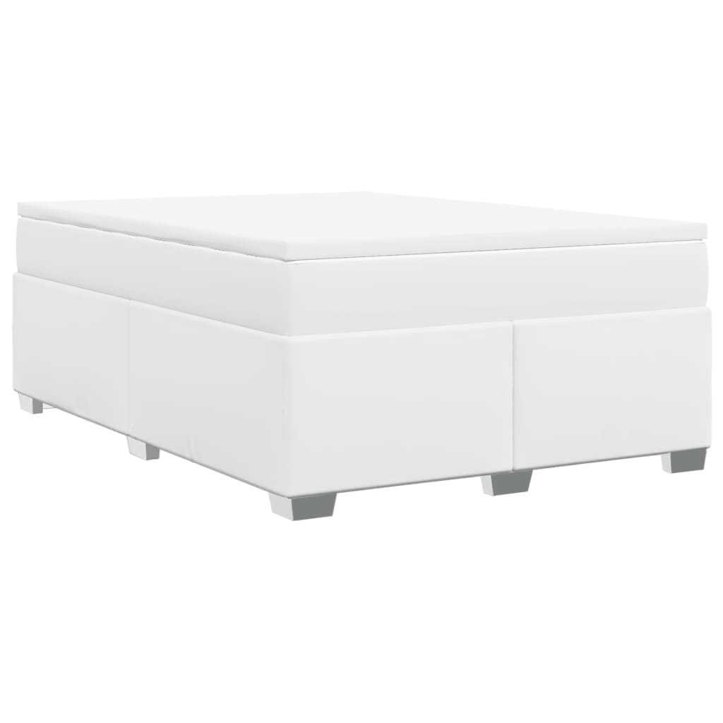 Boxspring met matras kunstleer wit 160x200 cm Bedden & bedframes | Creëer jouw Trendy Thuis | Gratis bezorgd & Retour | Trendy.nl