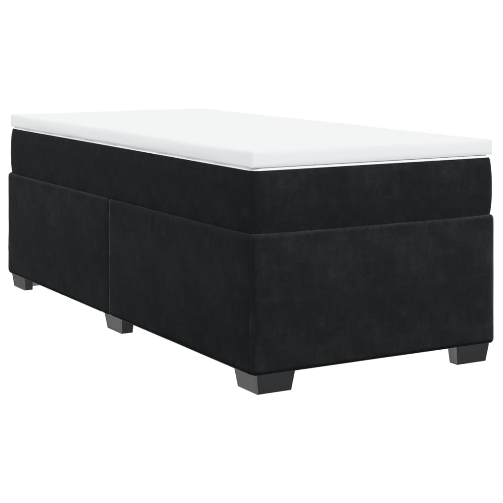 Boxspring met matras fluweel zwart 80x200 cm Bedden & bedframes | Creëer jouw Trendy Thuis | Gratis bezorgd & Retour | Trendy.nl