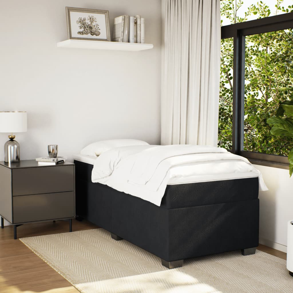 Boxspring met matras fluweel zwart 80x200 cm Bedden & bedframes | Creëer jouw Trendy Thuis | Gratis bezorgd & Retour | Trendy.nl