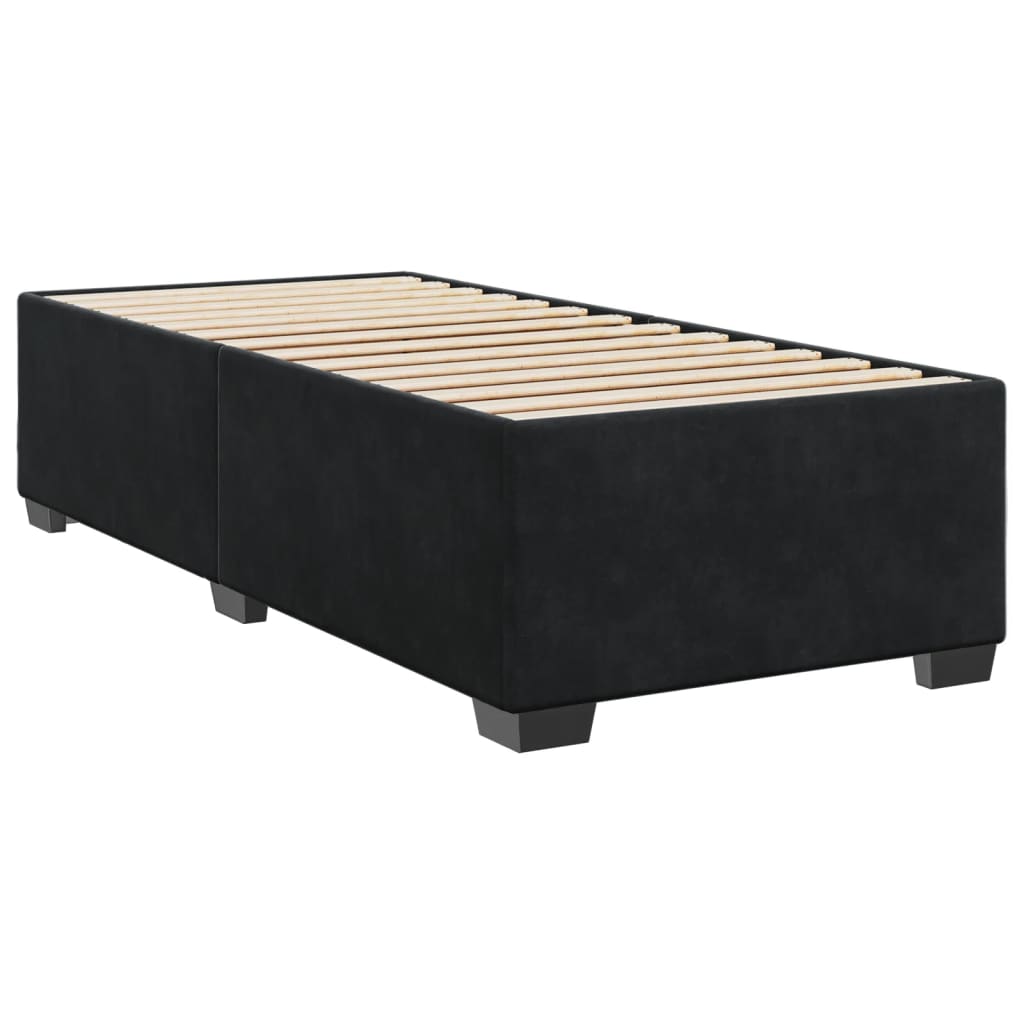 Boxspring met matras fluweel zwart 80x200 cm Bedden & bedframes | Creëer jouw Trendy Thuis | Gratis bezorgd & Retour | Trendy.nl