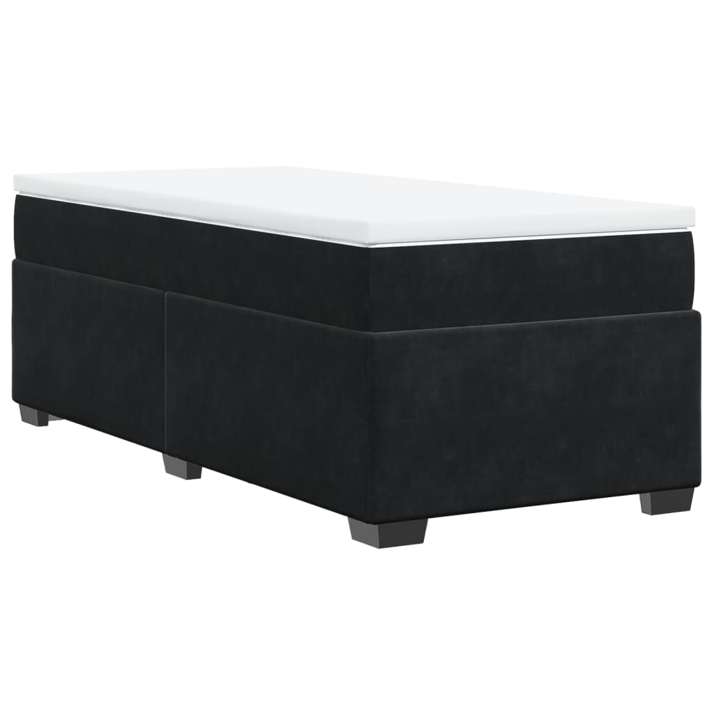 Boxspring met matras fluweel zwart 80x200 cm Bedden & bedframes | Creëer jouw Trendy Thuis | Gratis bezorgd & Retour | Trendy.nl