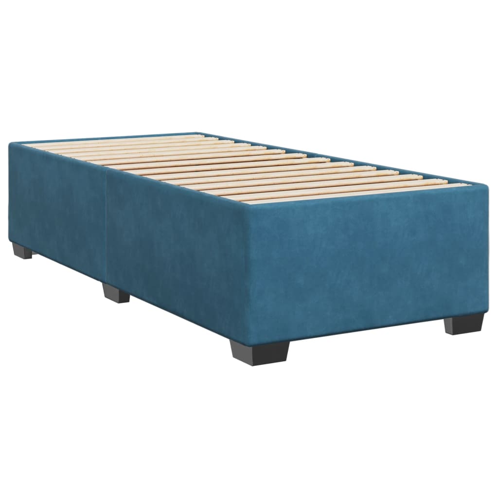 Boxspring met matras fluweel donkerblauw 80x200 cm Bedden & bedframes | Creëer jouw Trendy Thuis | Gratis bezorgd & Retour | Trendy.nl