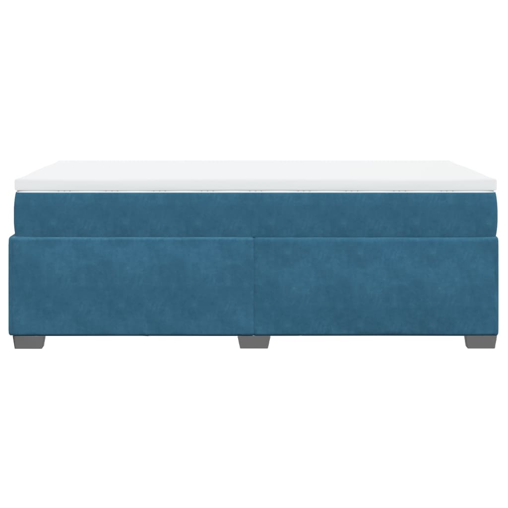 Boxspring met matras fluweel donkerblauw 80x200 cm Bedden & bedframes | Creëer jouw Trendy Thuis | Gratis bezorgd & Retour | Trendy.nl