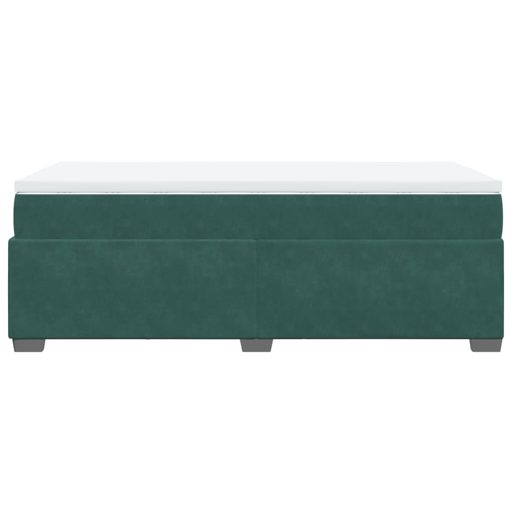 Boxspring met matras fluweel donkergroen 90x200 cm Bedden & bedframes | Creëer jouw Trendy Thuis | Gratis bezorgd & Retour | Trendy.nl