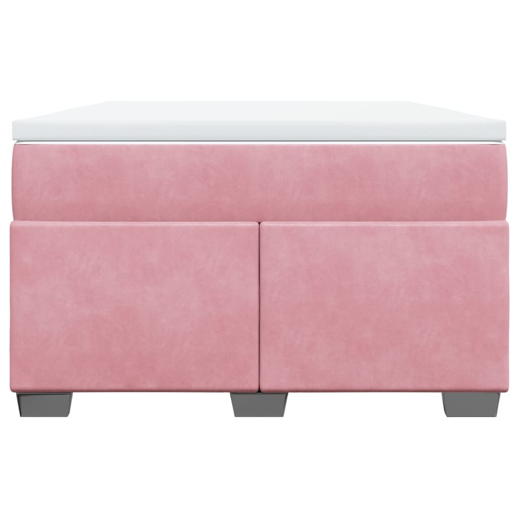 Boxspring met matras fluweel roze 120x200 cm Bedden & bedframes | Creëer jouw Trendy Thuis | Gratis bezorgd & Retour | Trendy.nl