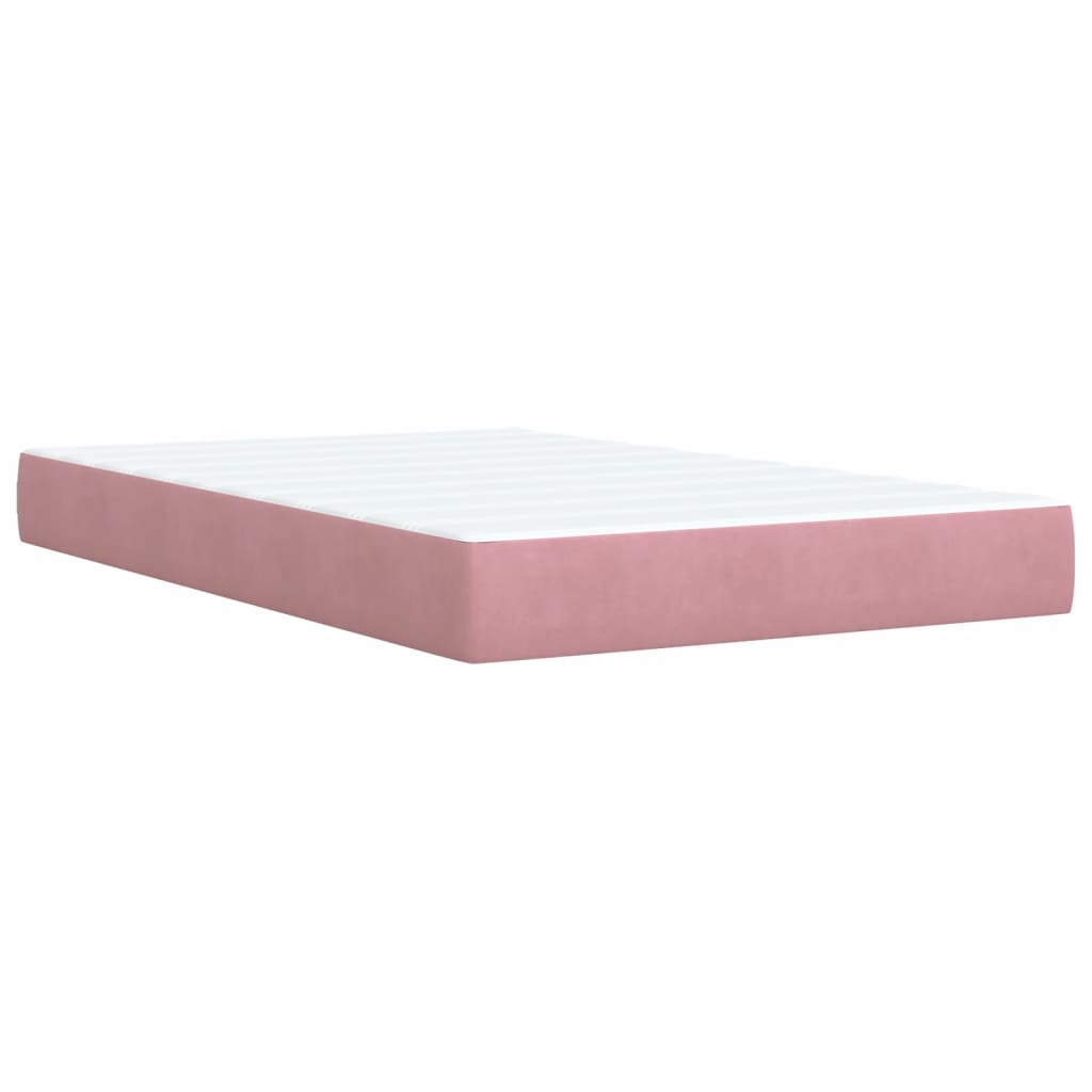 Boxspring met matras fluweel roze 120x200 cm Bedden & bedframes | Creëer jouw Trendy Thuis | Gratis bezorgd & Retour | Trendy.nl