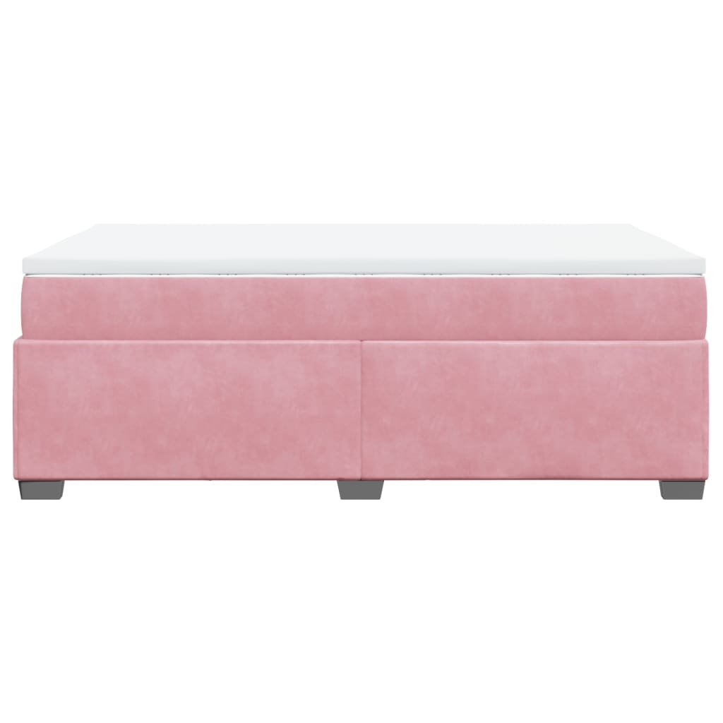 Boxspring met matras fluweel roze 120x200 cm Bedden & bedframes | Creëer jouw Trendy Thuis | Gratis bezorgd & Retour | Trendy.nl