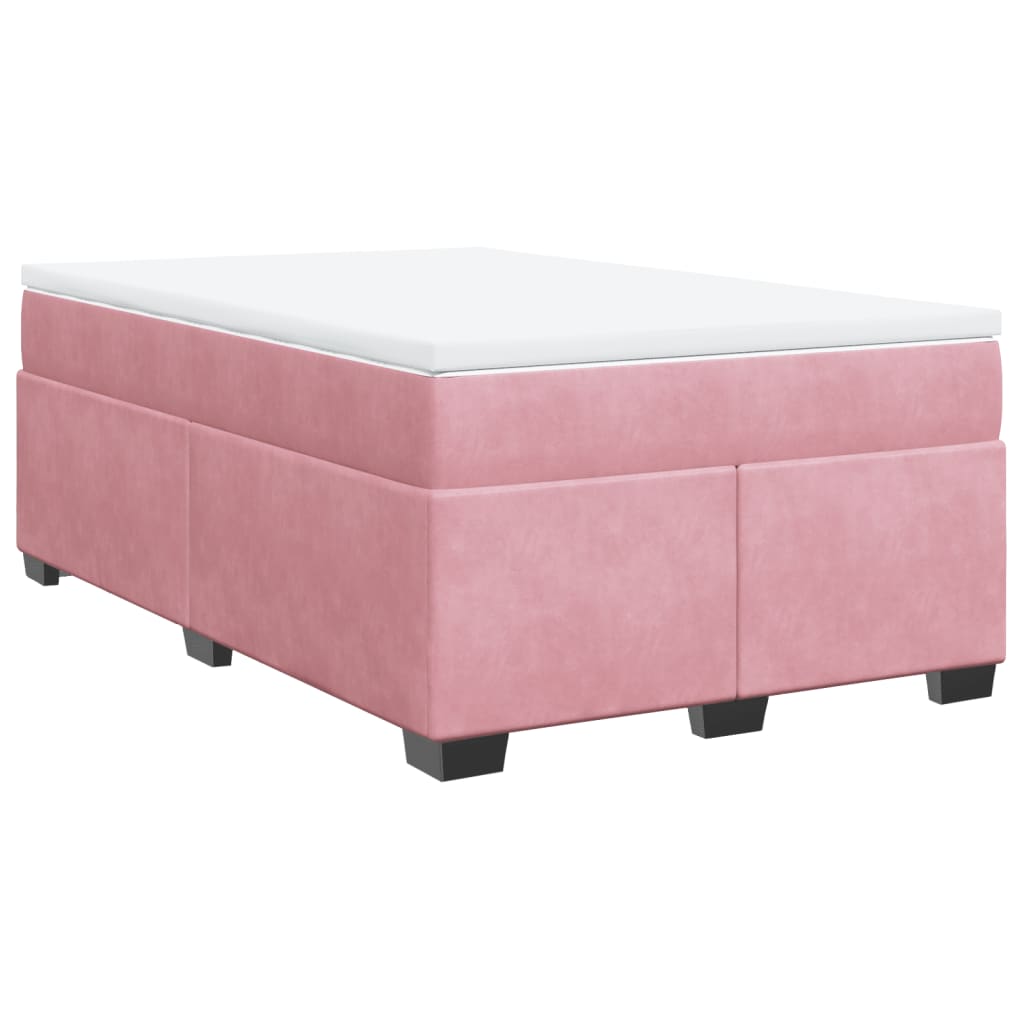 Boxspring met matras fluweel roze 120x200 cm Bedden & bedframes | Creëer jouw Trendy Thuis | Gratis bezorgd & Retour | Trendy.nl