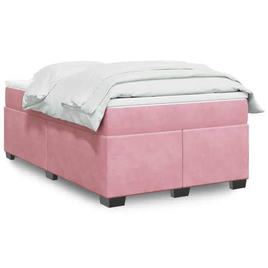 Boxspring met matras fluweel roze 120x200 cm Bedden & bedframes | Creëer jouw Trendy Thuis | Gratis bezorgd & Retour | Trendy.nl