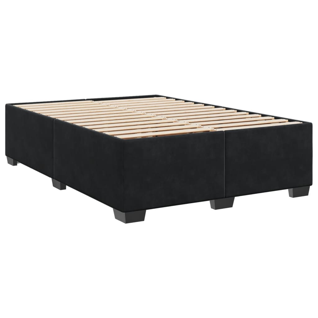 Boxspring met matras fluweel zwart 140x200 cm Bedden & bedframes | Creëer jouw Trendy Thuis | Gratis bezorgd & Retour | Trendy.nl