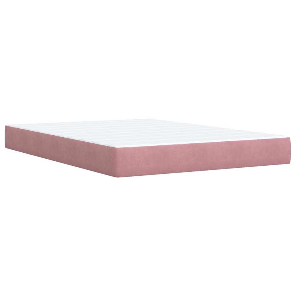 Boxspring met matras fluweel roze 140x200 cm Bedden & bedframes | Creëer jouw Trendy Thuis | Gratis bezorgd & Retour | Trendy.nl