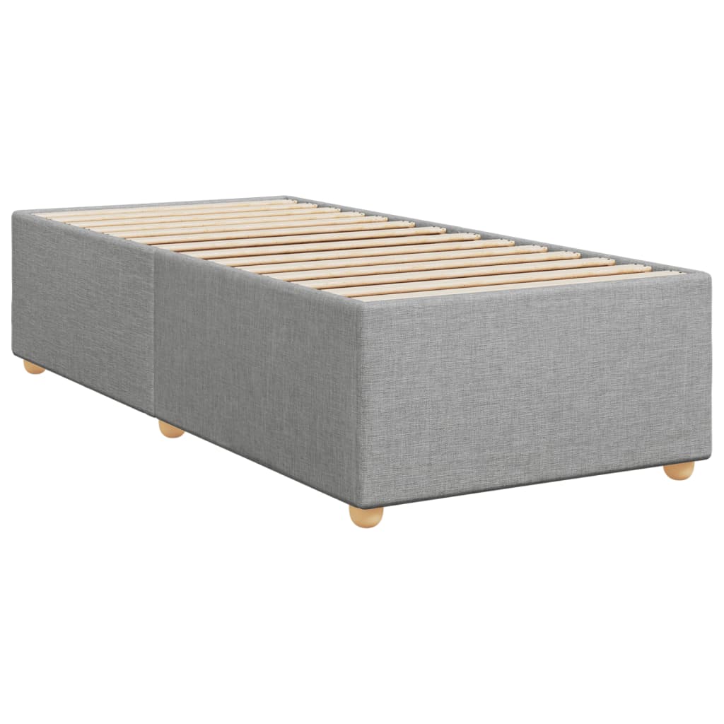 Boxspring met matras stof lichtgrijs 80x200 cm Bedden & bedframes | Creëer jouw Trendy Thuis | Gratis bezorgd & Retour | Trendy.nl