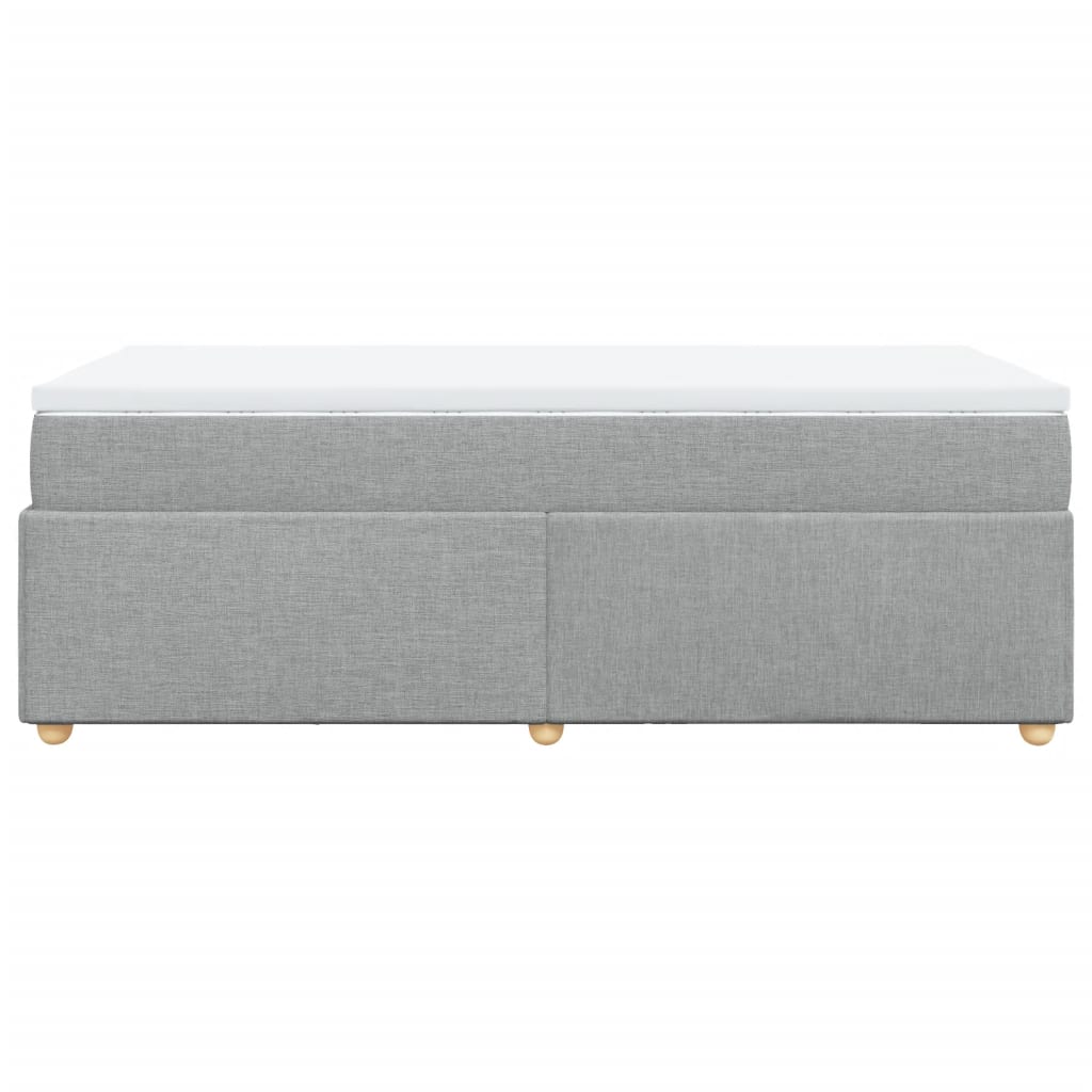 Boxspring met matras stof lichtgrijs 80x200 cm Bedden & bedframes | Creëer jouw Trendy Thuis | Gratis bezorgd & Retour | Trendy.nl