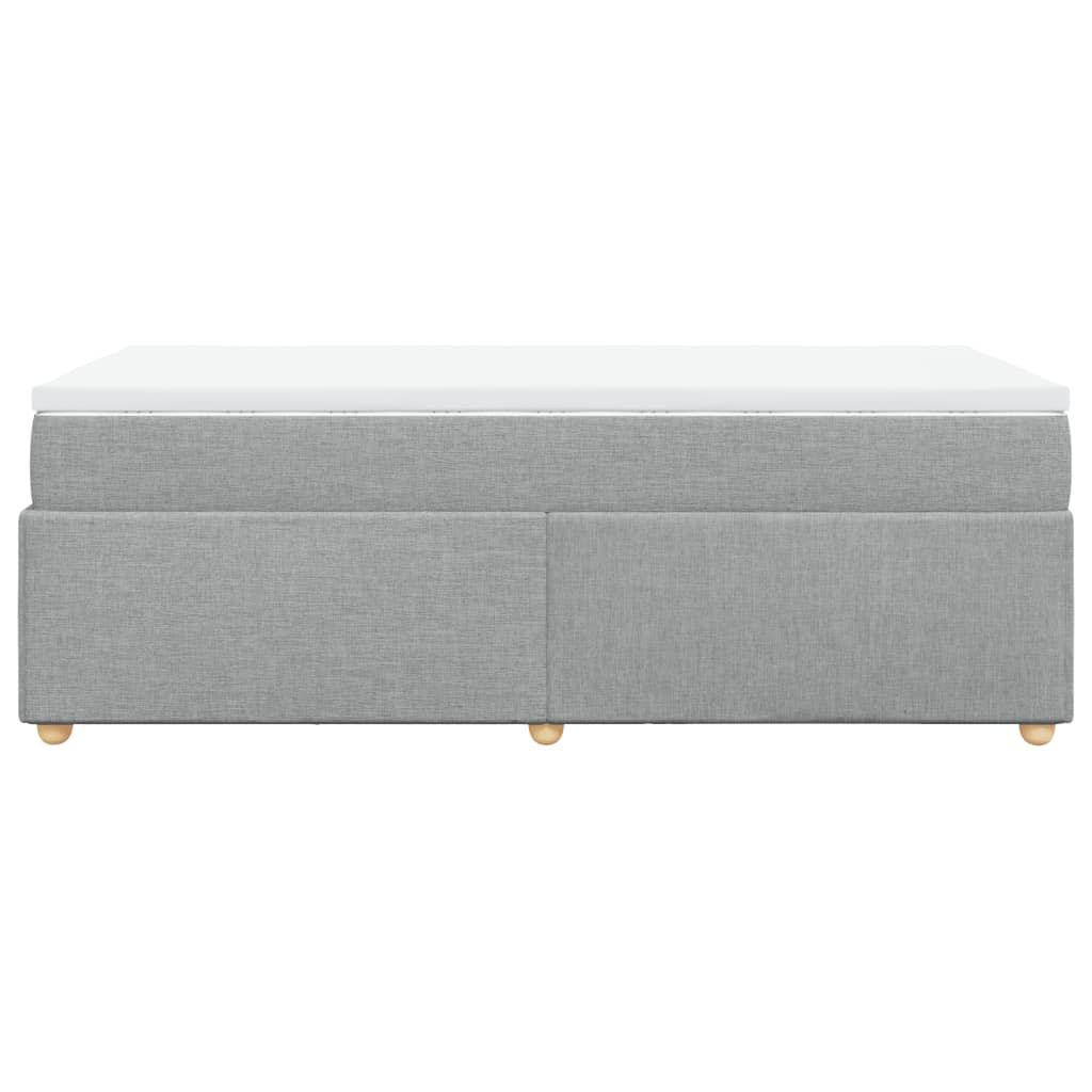 Boxspring met matras stof lichtgrijs 90x190 cm Bedden & bedframes | Creëer jouw Trendy Thuis | Gratis bezorgd & Retour | Trendy.nl