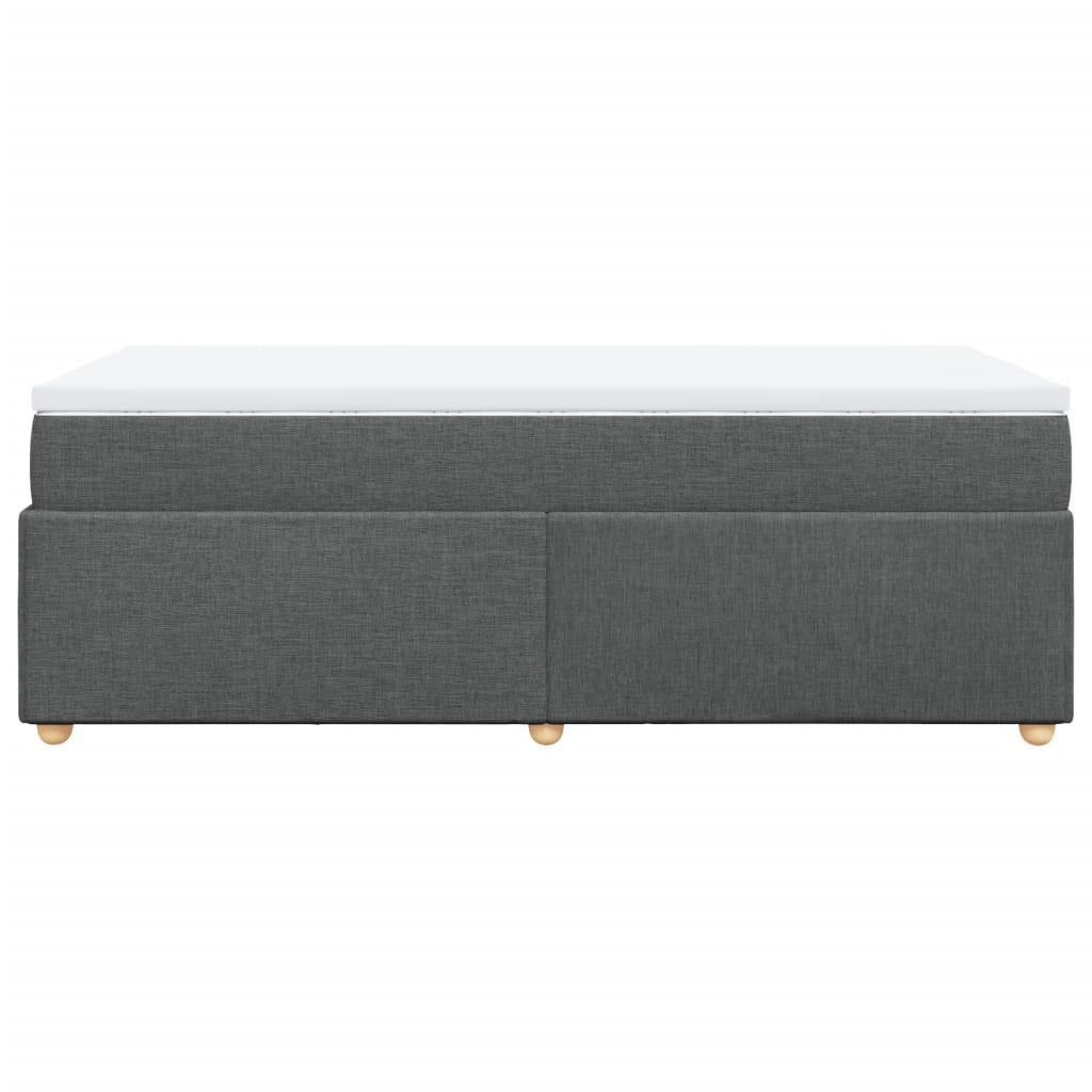 Boxspring met matras stof donkergrijs 90x190 cm Bedden & bedframes | Creëer jouw Trendy Thuis | Gratis bezorgd & Retour | Trendy.nl