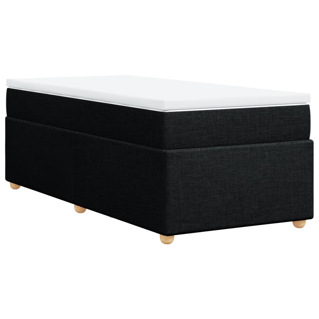 Boxspring met matras stof zwart 90x190 cm Bedden & bedframes | Creëer jouw Trendy Thuis | Gratis bezorgd & Retour | Trendy.nl