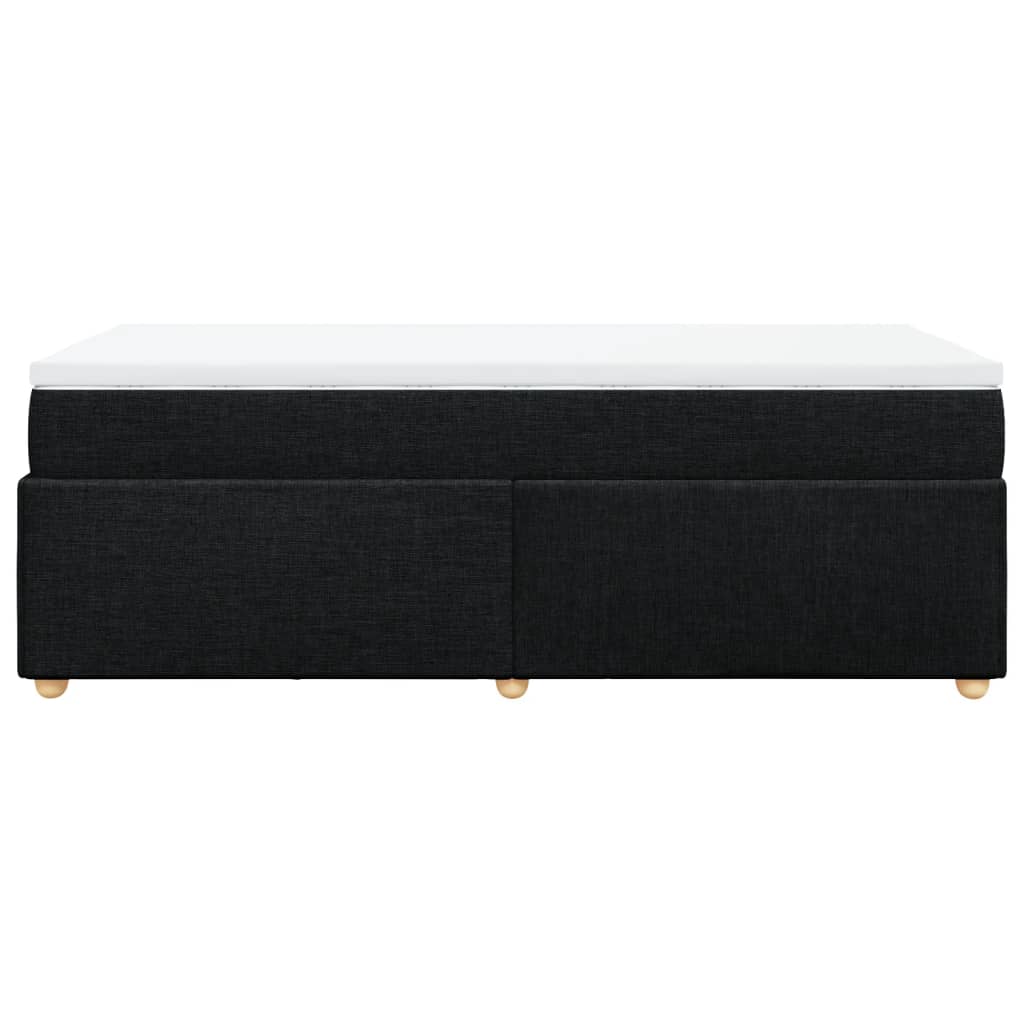 Boxspring met matras stof zwart 90x190 cm Bedden & bedframes | Creëer jouw Trendy Thuis | Gratis bezorgd & Retour | Trendy.nl