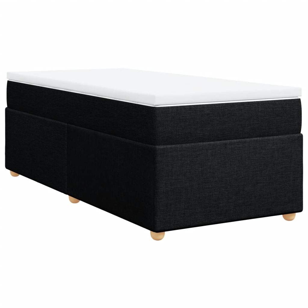 Boxspring met matras stof zwart 90x190 cm Bedden & bedframes | Creëer jouw Trendy Thuis | Gratis bezorgd & Retour | Trendy.nl