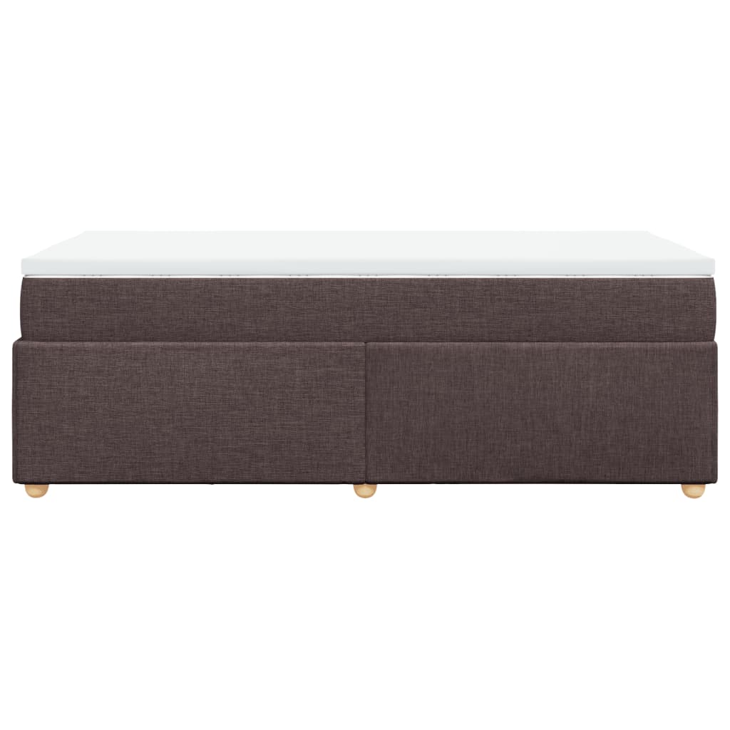 Boxspring met matras stof donkerbruin 90x190 cm Bedden & bedframes | Creëer jouw Trendy Thuis | Gratis bezorgd & Retour | Trendy.nl