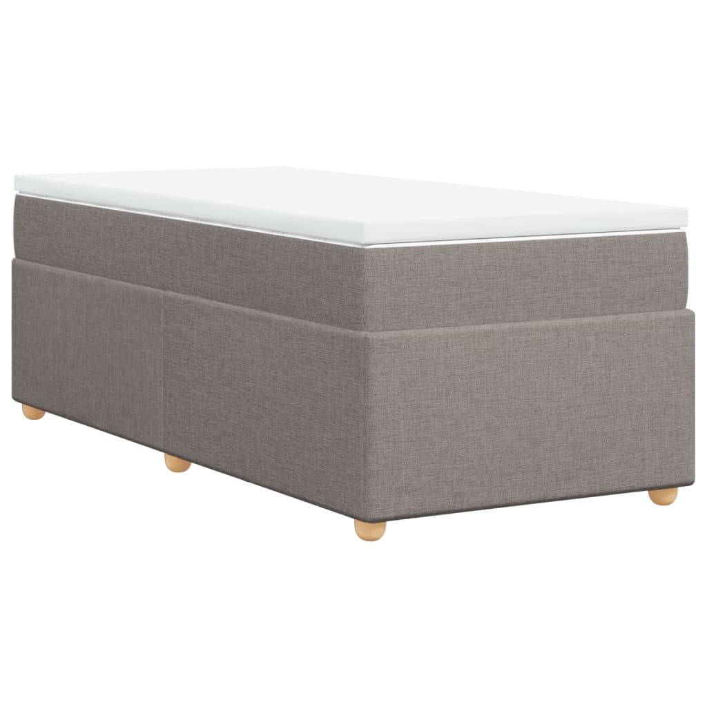 Boxspring met matras stof taupe 90x190 cm Bedden & bedframes | Creëer jouw Trendy Thuis | Gratis bezorgd & Retour | Trendy.nl