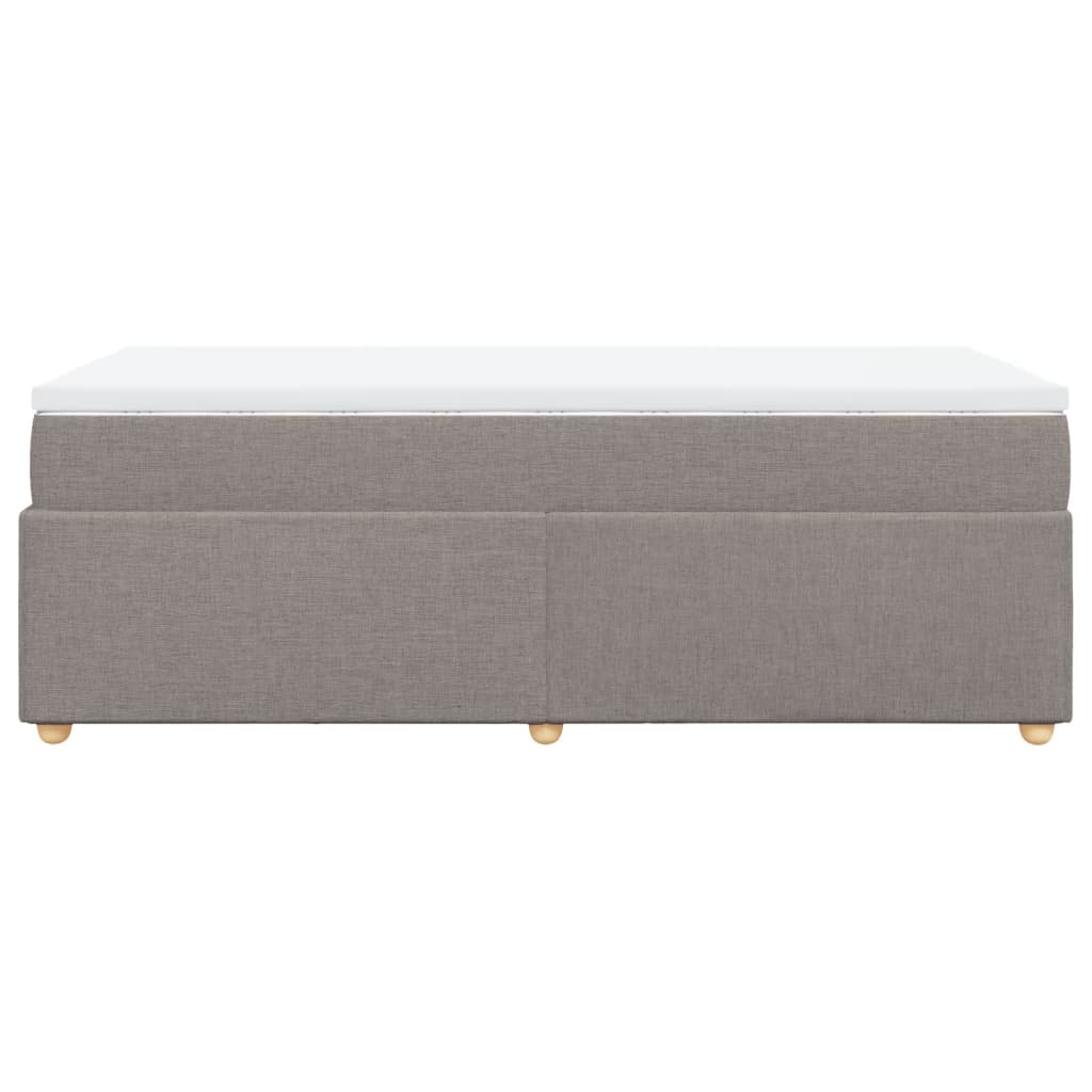 Boxspring met matras stof taupe 90x190 cm Bedden & bedframes | Creëer jouw Trendy Thuis | Gratis bezorgd & Retour | Trendy.nl